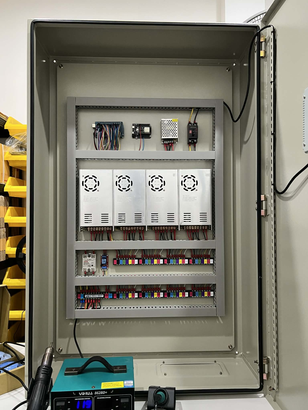 Fire alarm control panel - inside the cabinet